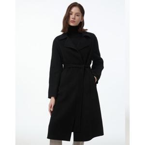 헤지스레이디스 [24FW] [가격인하][캐시미어100%][스테디셀러]블랙 스트랩 롱 코트 WSCO4D007BK