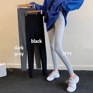 2024 신상 그레이 여성 레깅스 하이웨이스트 기모 안감 슬리밍 타이트 탄력 9부 팬츠 봄 가을 겨울 아우터웨어