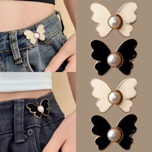 나비 청바지 단추 조절식 클립, 바지 스커트 허리 조임 버클 스냅 단추 조절기, 바지 핀 개폐식 단추
