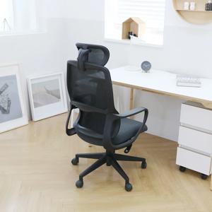 린백 공부 허리에 좋은 편한 컴퓨터 책상 의자 메쉬 LB852H 블랙프레임 블랙 (헤드있음)