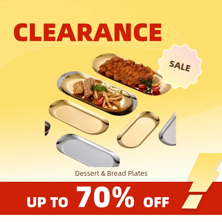 클리어런스_스테인리스 스틸 골드 다이닝 플레이트 디저트 플레이트 너트 과일 케이크 트레이 스낵 키친 플레이트 웨스턴 스테이크 키친 플레이트