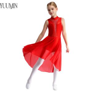 여아용 서정적 댄스 피겨 스케이팅 드레스, 컨템포러리 원피스, 반짝이는 라인스톤 민소매 원피스, 어린이 공연 의류, 신제품