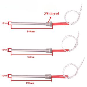 1pcs 3/8 스레드 220v 카트리지 저항 점화기 핫로드 300w/350w 목재 펠렛 스토브 부품 140/150/170mm 전기 벽난로