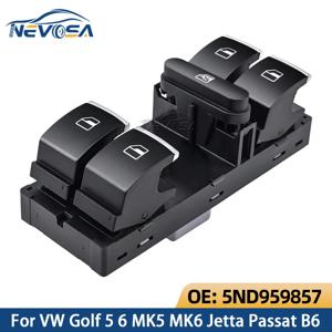 VW 골프 5 6 GTI MK5 MK6 제타 티구안 파사트 B6 CC 파비오 파워 마스터 윈도우 스위치 조수석 버튼 7L6959855B 레드 5ND959857