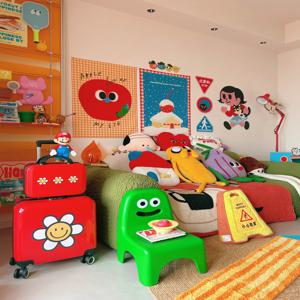 휴대용 핸드헬드 해피페이스 해바라기 캐리어 귀여운 스타일 ABS+PC 여행용 가방 남녀공용 지퍼 잠금 수납함