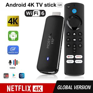 Android14 TV 스틱 Mortal Q8 글로벌 버전 Allwinner H313 칩 Wifi6 음성 리모컨 8K 4K@60fps YouTube 스트리밍 TV 스틱 2G8G16G
