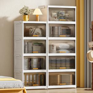 대용량 멀티 접이식 거실 캐비닛 옷장 수납장 이동식 바퀴 겹쳐보관 가능한 정리함