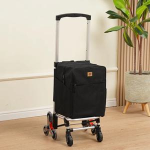 알루미늄 폴 핸드카트, 계단 오르기 가능, 슈퍼마켓 쇼핑용, 접이식 소형 카트, 화물 수하물 트롤리