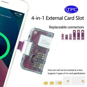 TPC SIM 카드 어댑터 SIM 카드 리더 미니 SIM 나노 아이폰 5/6/7/8/X 안드로이드 폰 커넥터 어댑터 휴대폰 액세서리