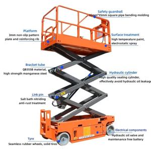 신형 전동 접이식 엘리베이터 리프트 테이블 미니 전동 사다리 건설 비계 기계 와이어 로프 슬링 창고용