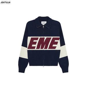 패션 여성용 가디건 스탠드 칼라 풀 슬리브 지퍼 숏 여성 가디건 2025 가을 겨울 니트 시크 여성 아우터웨어