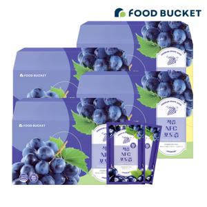 푸드버킷 물없이 갈아만든 국내산 NFC 착즙 포도즙 30포, 4박스