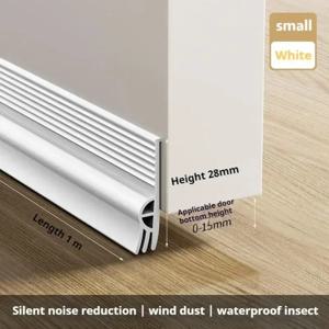1M 도어 하단 씰링 스트립 방풍 먼지 차단 레인 웨더스트립 소음 감소 단열재 에너지 절약 홈 하드웨어 도구