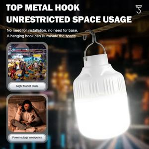 USB 충전식 LED 캠핑 랜턴 고휘도 휴대용 야외 조명 긴급 텐트 램프 하이킹 낚시 야간 사용