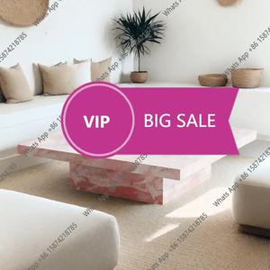 L 뉴 스퀘어 제이드 마블 커피 테이블 예술적인 디자이너 고급 스톤 내열 및 스크래치 방지 천연 무늬 맞춤 제작 가능