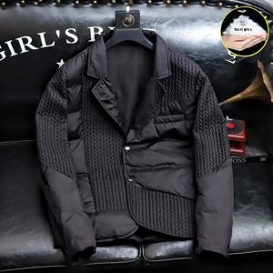 슬림핏 남성 다운 자켓 경량 다림질 필요없는 화이트 덕다운 2025년 봄 패션 트렌드 청년 스타일 레귤러 길이