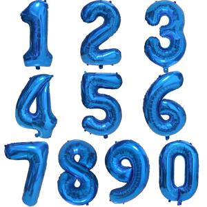 파란색 큰 숫자 풍선 32 인치 0 1 2 3 4 5 6 7 8 9 생일 자리 독신 풍선 그림 Golob 파티 Ballon 장식