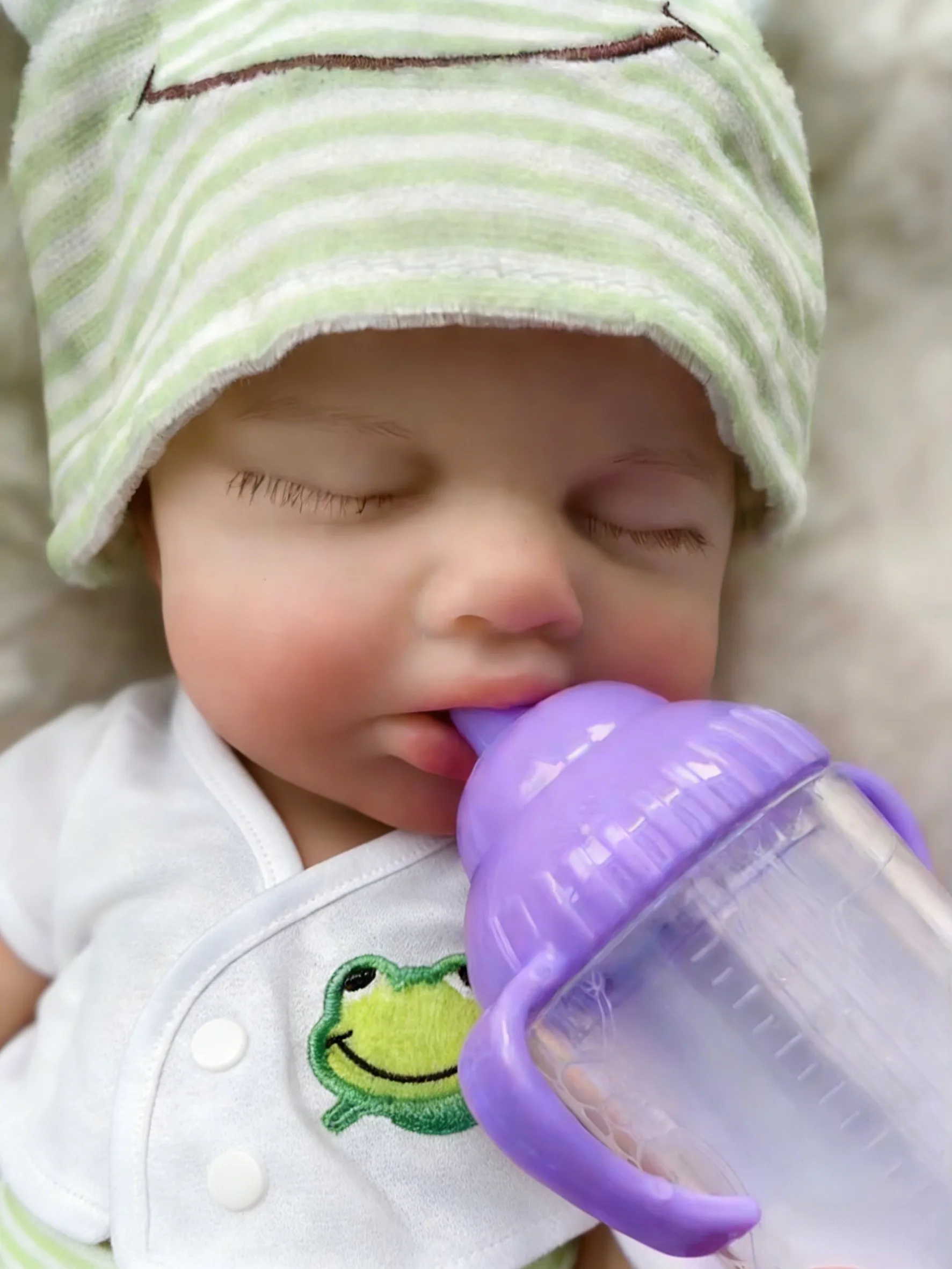 Loulou는 입을 열 수 있습니다 다시 태어난 인형 아기 전신 부드러운 실리콘 비비 인형 소년과 소녀 선택