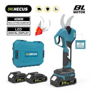Gisam 40mm 브러시리스 전기 정리기 전단 2 기어 무선 과일 나무 분재 가지 치기 전기 가위 Makita 18V 배터리 핀
