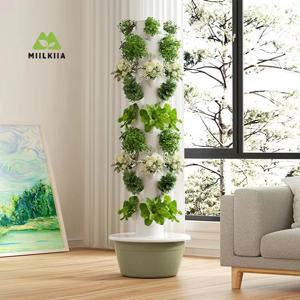 실내 수직 정원 수경 재배 시스템 (LED 식물등 포함) |   5/7/9단 아쿠아포닉스 타워형 재배기 (가정용 발코니/사무실용)