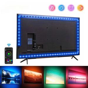 LED 스트립 조명, 블루투스 APP 제어 5050 RGB Led 조명, 5V USB LED 스트립 TV 백라이트 룸 장식용 다채로운 Led 테이프