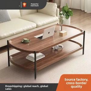 직사각형 커피 테이블 거실 홈 오피스 원목 차 테이블 사각 테이블