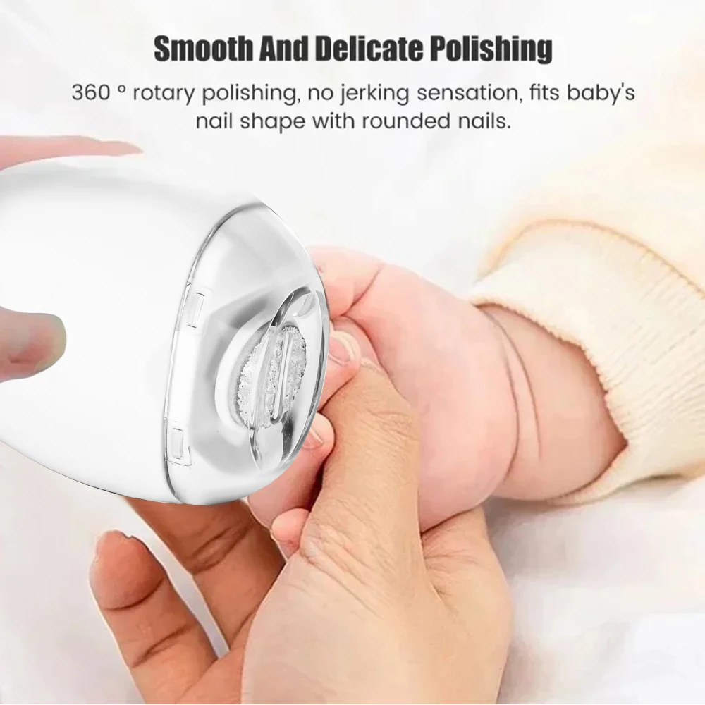 2 in 1 LED 조명 전동 손톱깎이, 자동 손톱 그라인더 트리머, 유아 및 성인용 미니 매니큐어 도구, 네일 케어