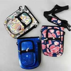 휴대용 대용량 경량 크로스백 프린트 멀티 레이어 여행용 통근용 외출용 컵홀더