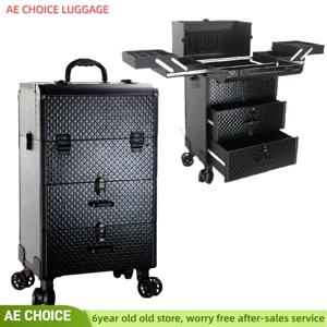 트롤리 화장품 가방, 롤링 러기지 메이크업 도구 상자 케이스, 뷰티 슈트케이스, 바퀴 달린 화장품 가방, 네일 문신 트롤리 박스 가방, 신제품