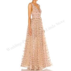 여성용 긴 우아한 무도회 드레스, 스파게티 스트랩, V-넥, 바닥 길이, A-라인 특별 이벤트, 웨딩 갈라 이브닝 댄스, 2023