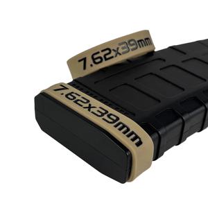 7.62x39mm 5.56 나토 300 블랙아웃 탄창 표식용 고무밴드 6개입, 다색, 은은한 글자 새 상품