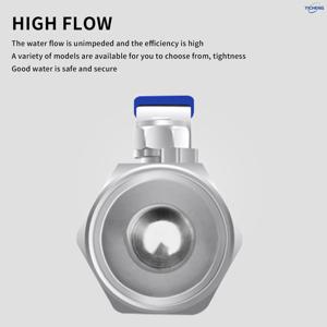 1-1/2인치 304 스테인리스 스틸 내부 나사식 볼 밸브(1개) 2피스 볼 밸브, 개폐 밸브