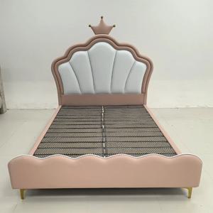 어린이용 침실 가구 세트 원목 프레임 싱글 사이즈 침대 가죽 어린이 침대