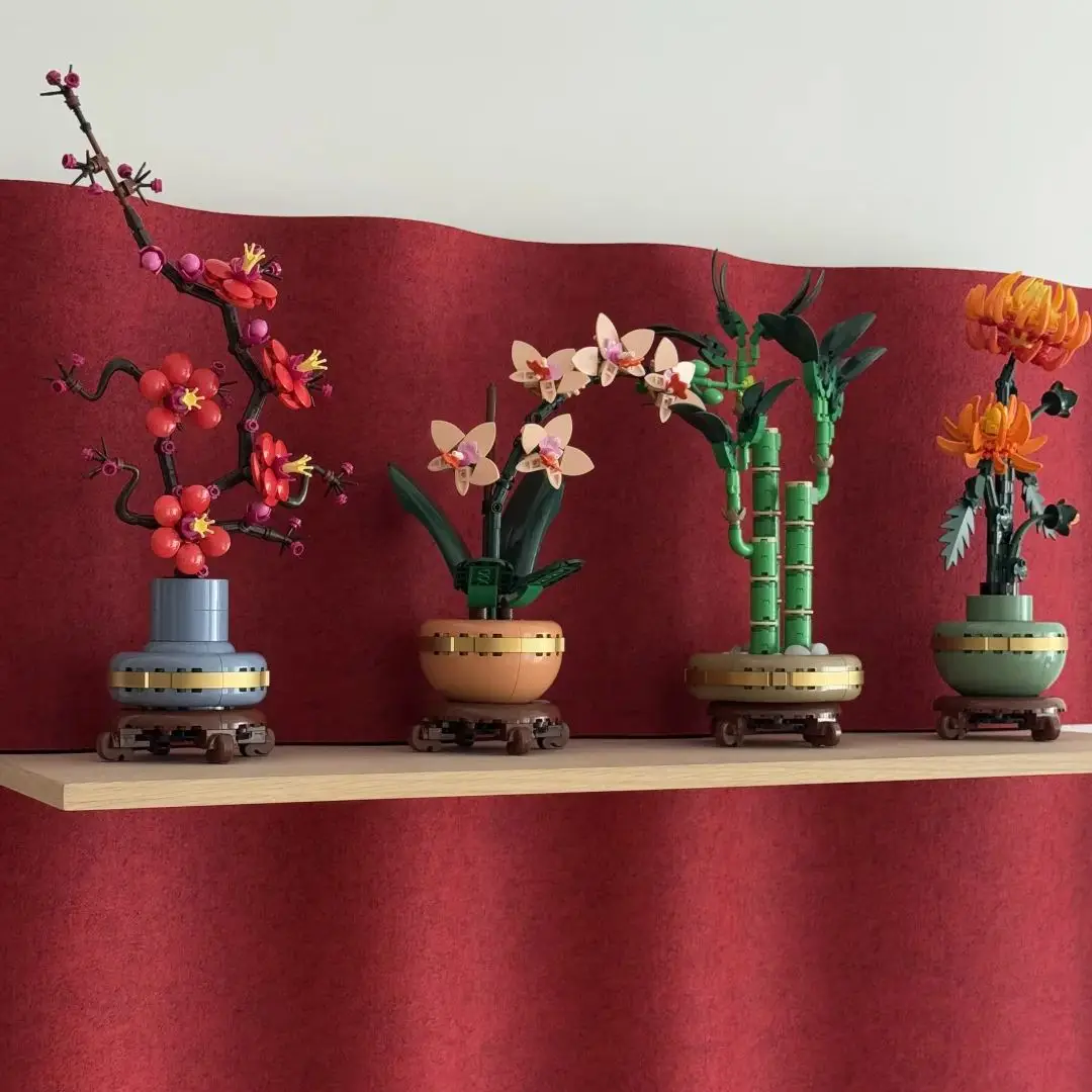 식물 컬렉션 빌딩 블록 세트 10368 10369 10344 10343 크리스마스 선물에 적합한 레고 입자와 호환 가능