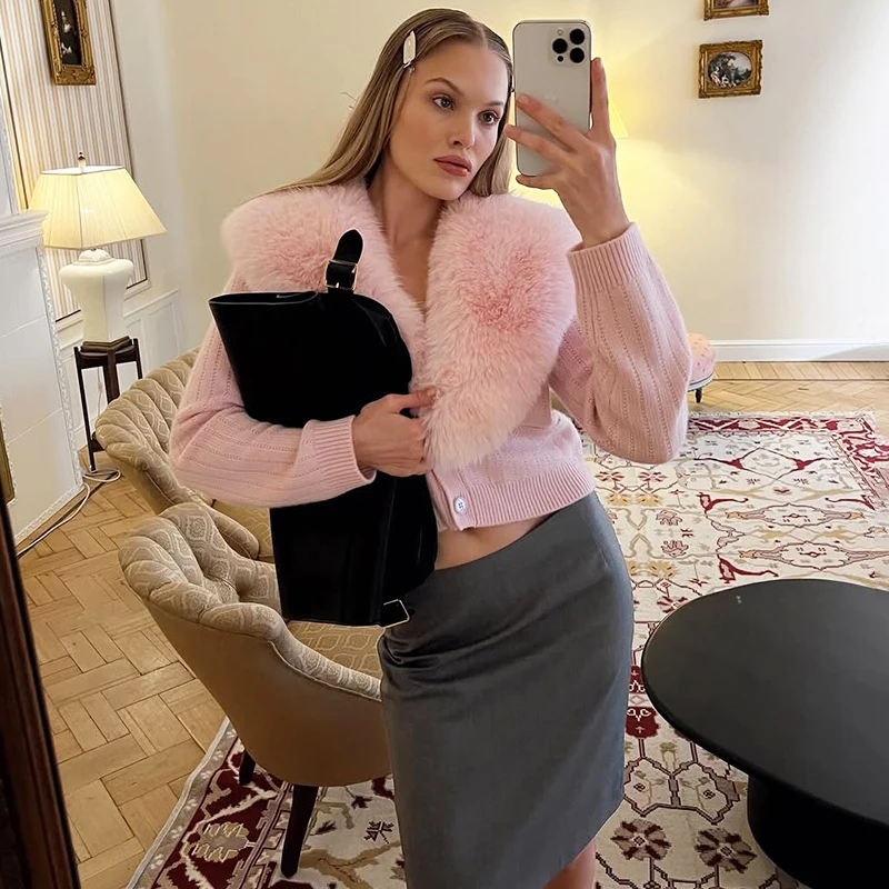 토르노바 퍼 칼라 니트 가디건 여성용 버튼 긴 소매 솔리드 슬림 스웨터 코트 여성 가을 겨울 출퇴근용 가디건