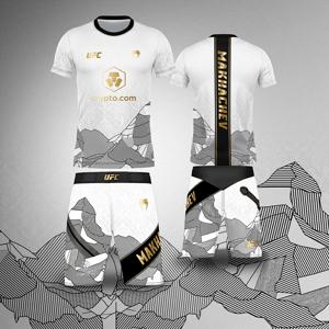 UFC 322 이슬람 마카체프 파이팅 나이트 챔피언 세트 MMA 팔각형 케이지 팬 기프트 남성용 오버사이즈 통기성 트레이닝 복싱 세트
