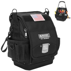 멜로터프 전기공구 가방, 44포켓 공구 가방, 견고한 하단이 있는 소형 튼튼한 전기공구 파우치