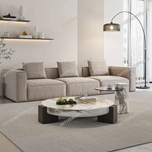 럭셔리 칼라카타 비올라 대리석 원형 커피 테이블 블랙 마르퀴나 대리석 다리 가정용 거실용