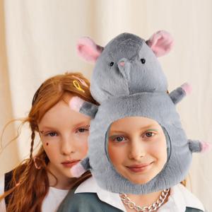창의적인 쥐 의상 모자 재미있는 동물 모자 참신한 파티 모자 할로윈 생일 코스프레 사진 촬영 소품