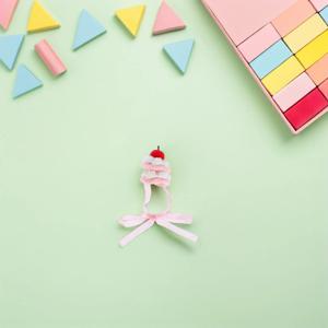 니트 핸드메이드 미니 모자 작은 크로셰 딸기 케이크 모자 10-17cm 부드러운 봉제인형 생일 파티 액세서리