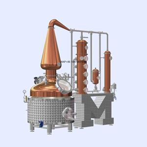 자동 증류 증류소 장비 100-500리터 구리 증류기 위스키 진 보드카 브랜디 문샤인 증류