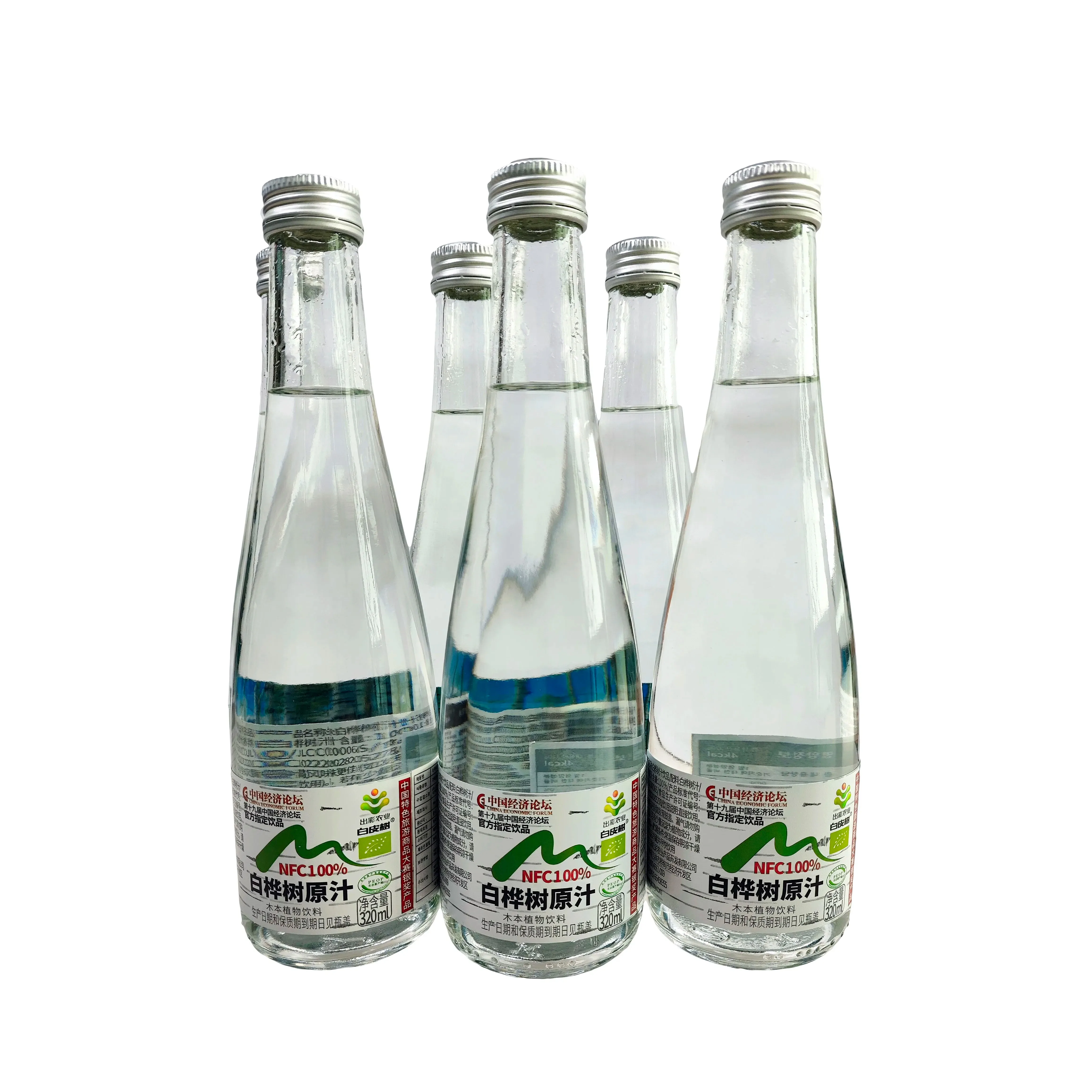 100% 천연 자작나무 수액 (백하수유) 무설탕 제로칼로리 건강음료 320ml, 6개