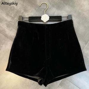 블랙 스키니 반바지 여성 지퍼 플라이 하이 웨스트 바지 뜨거운 여자 유럽 Y2k 성격 패션 가을 숙녀 섹시한 빈티지