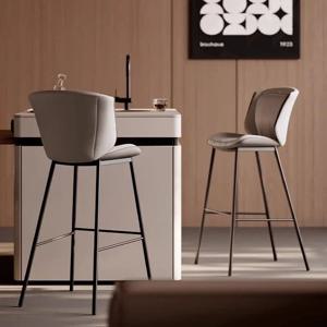 럭셔리 거실 디자인 스툴 높은 의자 가정용 주방 식탁 의자 가구 카운터 스툴 금속 모던 바 스툴