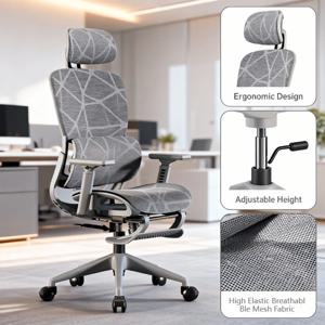 인체공학적 사무용 의자 조절 가능한 편안한 게이밍 의자 컴퓨터 공부용 장시간 앉기 편한 바퀴 달린 의자 사무용 가구