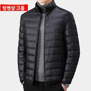 초경량 패딩 자켓 남성용 2025 신상 스타일 스탠드 칼라 후드 숏 다운 자켓 따뜻한 아우터 비즈니스 스타일 지퍼 여밈