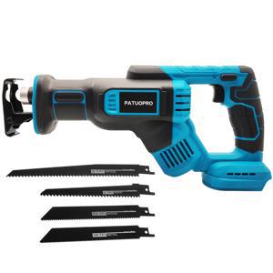 Makita 18v 배터리에 맞는 4개 블레이드가 있는 목재/금속 절단용 무선 왕복 톱 전동 톱(배터리 없음)
