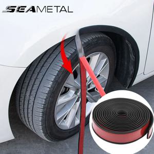 SEAMETAL 유니버설 펜더 플레어 자동차 휠 아치 윙 익스팬더 아치 눈썹 충돌 방지 스트립 머드 가드 립 프로텍터 커버