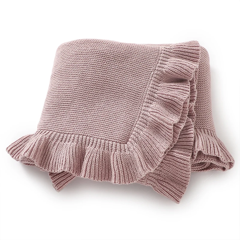 신생아용 이중 사용 담요, 솔리드 니트 유모차, 보육 여행 침대, 요람 퀼트, 수신 매트, 남아 여아, 90x70cm