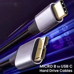 USB C - 마이크로 B 케이블 3.0(5Gbps),타입 C 남성 - 마이크로 B 여성,외장 하드 드라이브/SSD(Toshiba,WD,Seagate),MacBook,노트북용